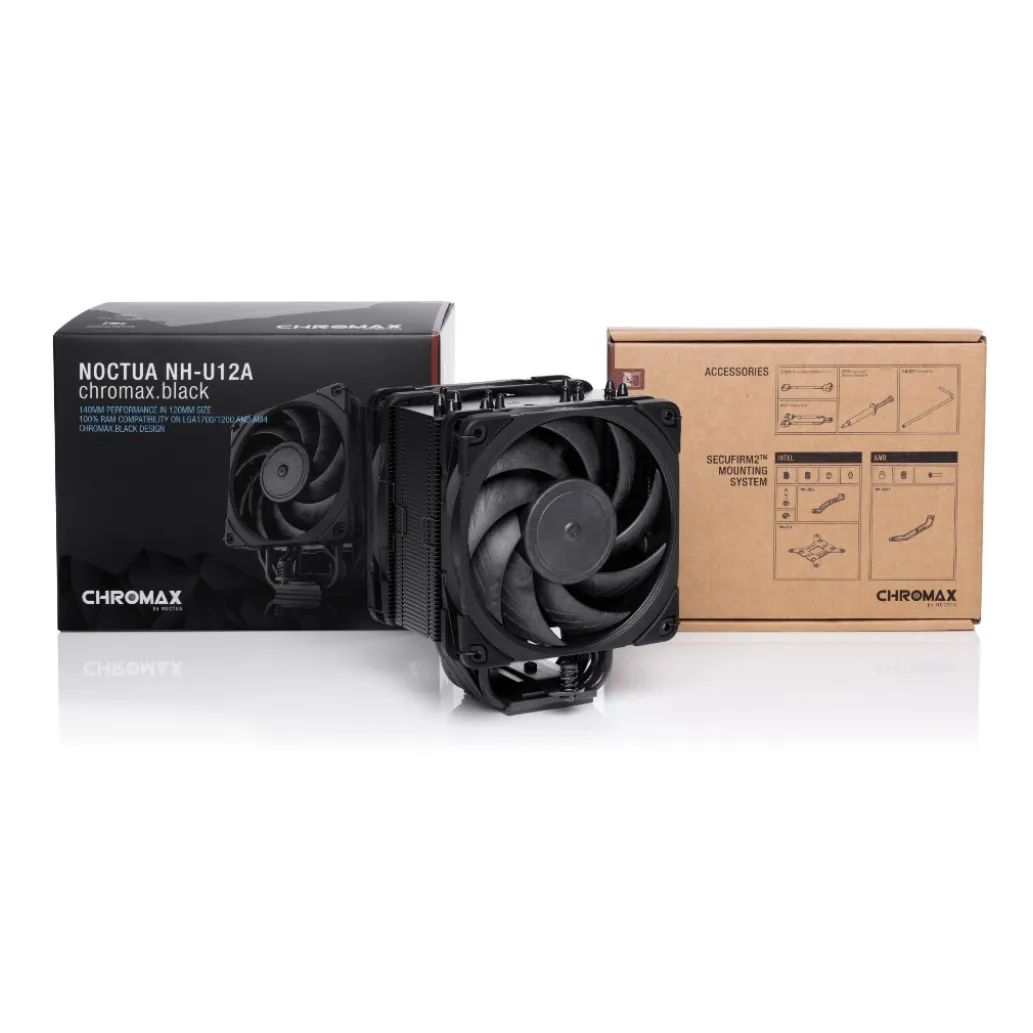 Hladilnik Intel/AMD zračni Noctua NH-U12A chromax.black Hladilnik Intel/AMD zračni Noctua NH-U12A chromax.black