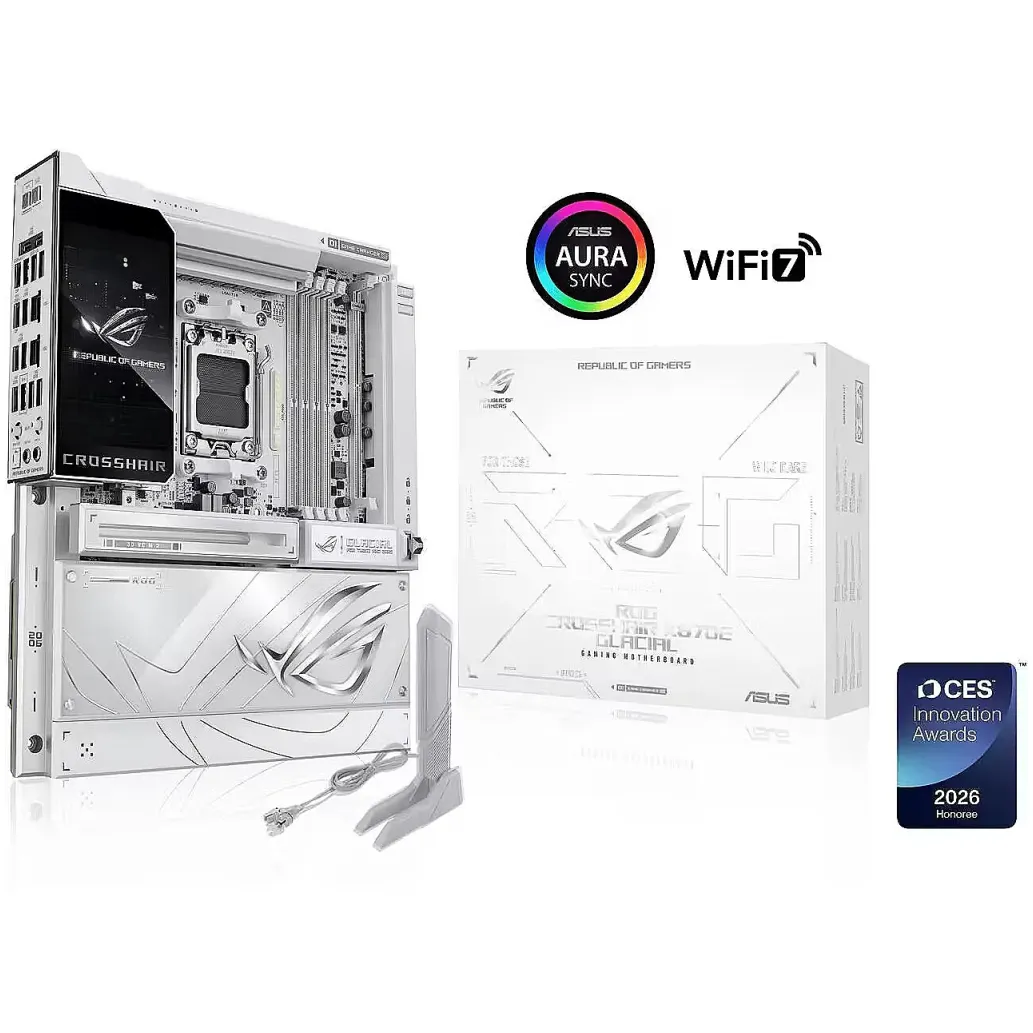 Osnovna plošča AM5 Asus ASUS ROG CROSSHAIR X870E GLACIAL E-ATX Osnovna plošča AM5 Asus ASUS ROG CROSSHAIR X870E GLACIAL E-ATX