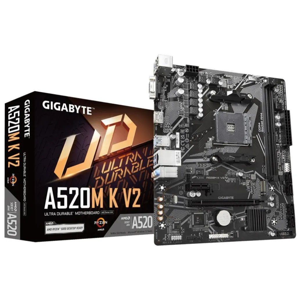 Osnovna plošča AM4 Gigabyte A520M K V2 microATX VGA HDMI Osnovna plošča AM4 Gigabyte A520M K V2 microATX VGA HDMI