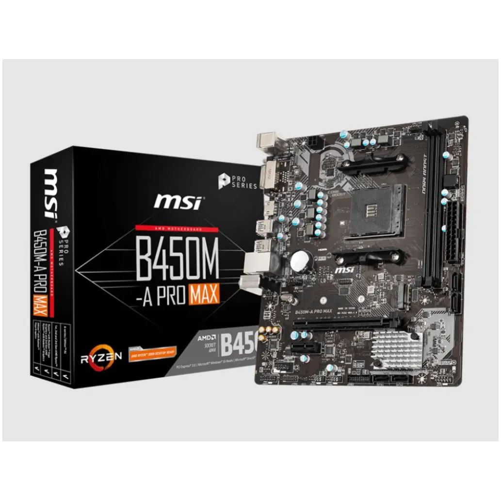 (RNW) MB AM4 MSI B450M-A PRO MAX microATX DVI-D HDMI (7C52-001R) (RNW) MB AM4 MSI B450M-A PRO MAX microATX DVI-D HDMI (7C52-001R)