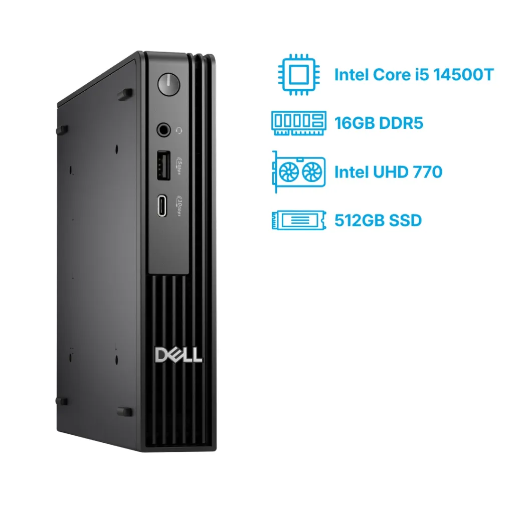 Računalnik Dell Mini QCM1250 i5-14500T/Q670/16GB-DDR5/512GB/-/Intel 770 HDMI DP USB-C/BT WiFi RJ45/90W-85%/Win11Pro 7F0R2 Računalnik Dell Mini QCM1250 i5-14500T/Q670/16GB-DDR5/512GB/-/Intel 770 HDMI DP USB-C/BT WiFi RJ45/90W-85%/Win11Pro 7F0R2
