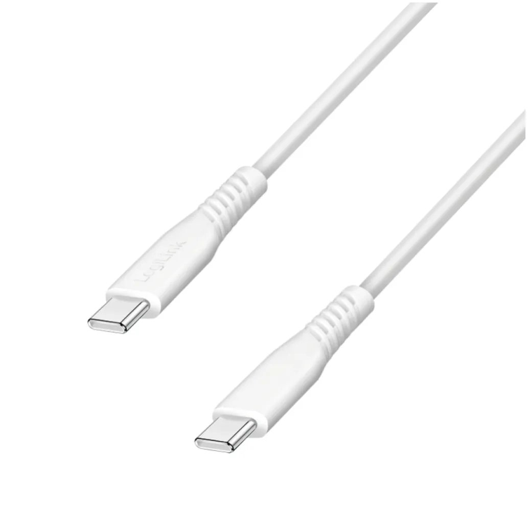 Kabel USB-C (m) => USB-C (m) 2.0 0,30m 60W 3A/20V 480Mbps bel LogiLink (CU0260) Kabel USB-C (m) => USB-C (m) 2.0 0,30m 60W 3A/20V 480Mbps bel LogiLink (CU0260)