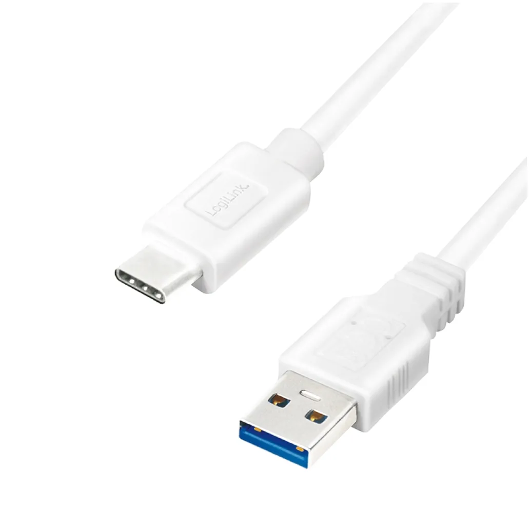Kabel USB-C => USB A 3.2 Gen1x1 A 1,00m 60W 3A/20V Logilink - bel (CU0174) Kabel USB-C => USB A 3.2 Gen1x1 A 1,00m 60W 3A/20V Logilink - bel (CU0174)