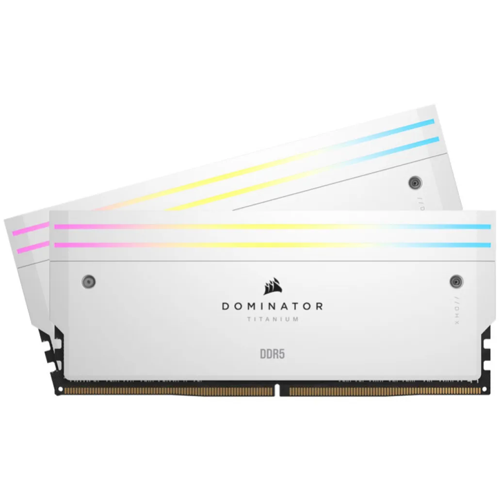 DDR5 32GB 6600MHz CL32 KIT (2x16GB) Corsair RGB Dominator Titanium 1,4V bela (CMP32GX5M2X6600C32W) DDR5 32GB 6600MHz CL32 KIT (2x16GB) Corsair RGB Dominator Titanium 1,4V bela (CMP32GX5M2X6600C32W)