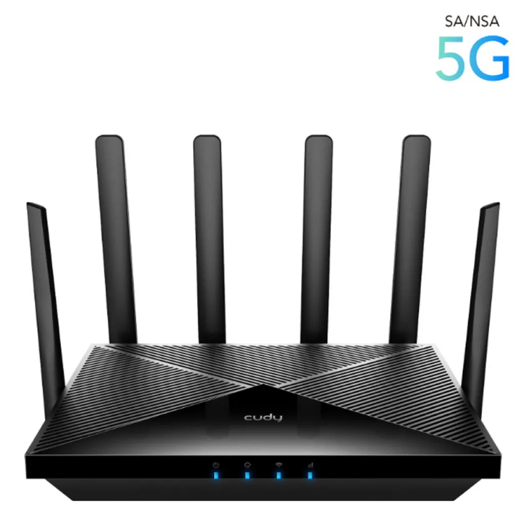 Usmerjevalnik brezžični Cudy P5 5G WiFi6 802.11ax AX3000 2402Mbit/s 5G 4xLAN 4x antena (P5_EU) Usmerjevalnik brezžični Cudy P5 5G WiFi6 802.11ax AX3000 2402Mbit/s 5G 4xLAN 4x antena (P5_EU)