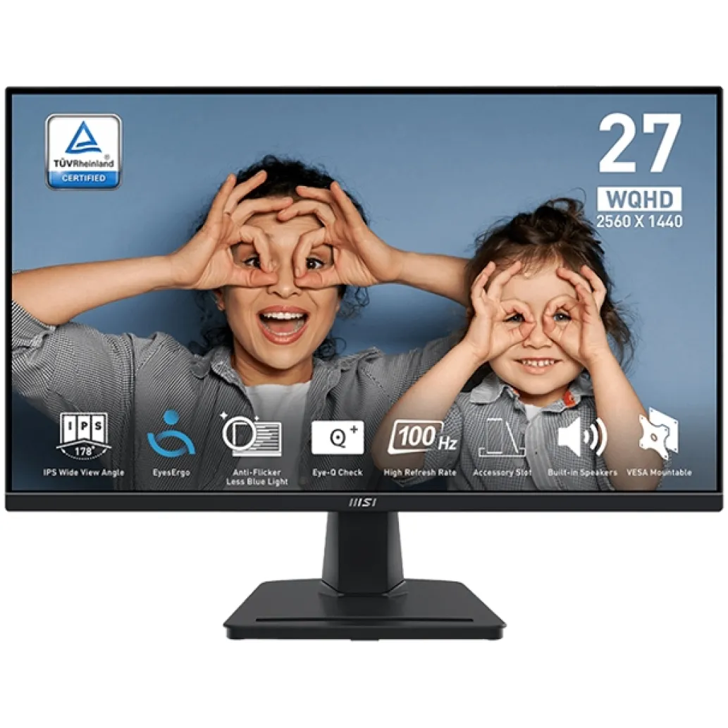 Monitor MSI 68,6 cm (27,0") MP275Q 2560x1440 100Hz IPS 1ms 2xHDMI DisplayPort Zvočniki sRGB100% AdaptiveSync HDR PRO Monitor MSI 68,6 cm (27,0") MP275Q 2560x1440 100Hz IPS 1ms 2xHDMI DisplayPort Zvočniki sRGB100% AdaptiveSync HDR PRO
