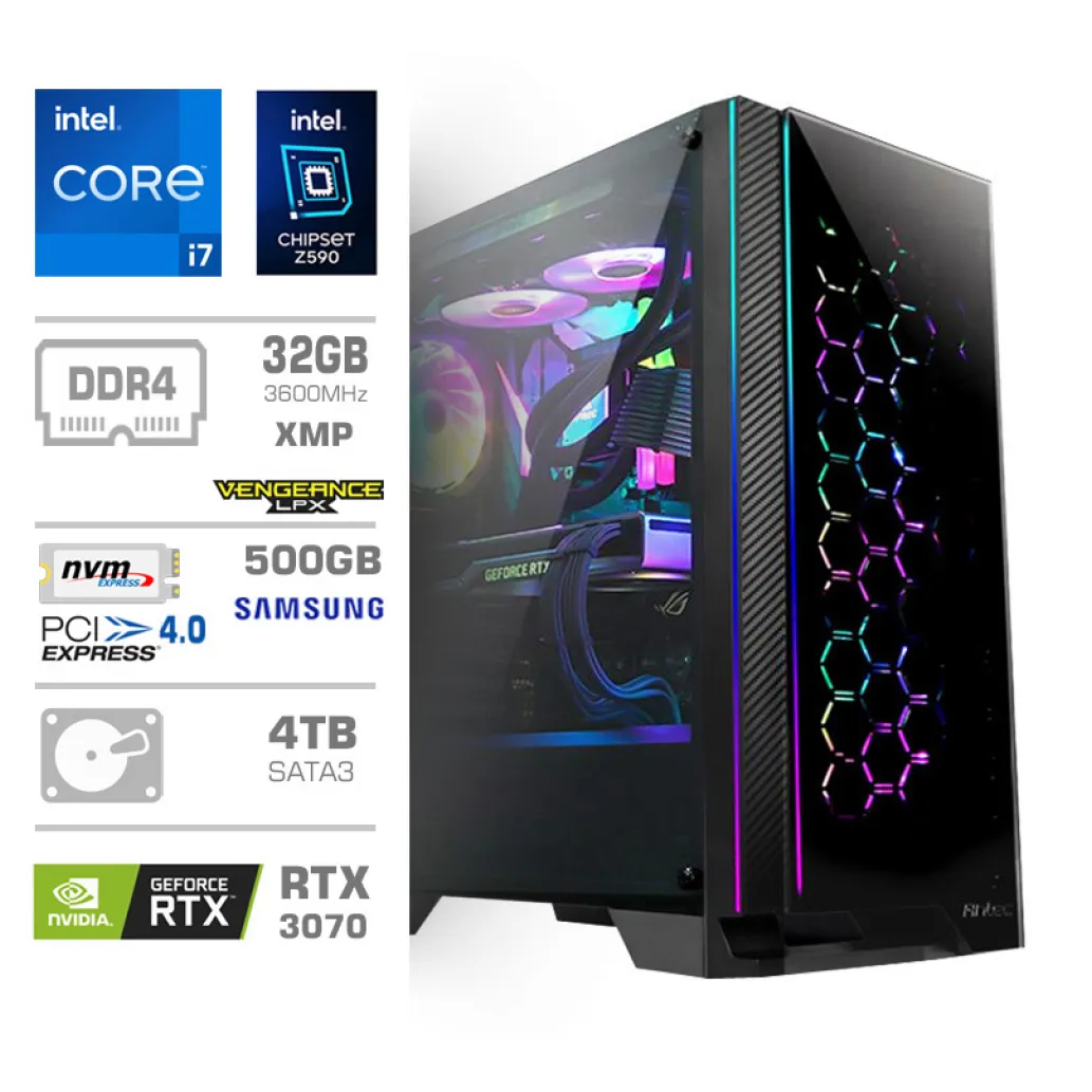 Računalnik MEGA 7000 Z590/i7-11700F/DDR4-32GB/SSD512GB-NVMe/HDD4TB/Brez/RTX3070-8GB/RGB/Win11Home Računalnik MEGA 7000 Z590/i7-11700F/DDR4-32GB/SSD512GB-NVMe/HDD4TB/Brez/RTX3070-8GB/RGB/Win11Home