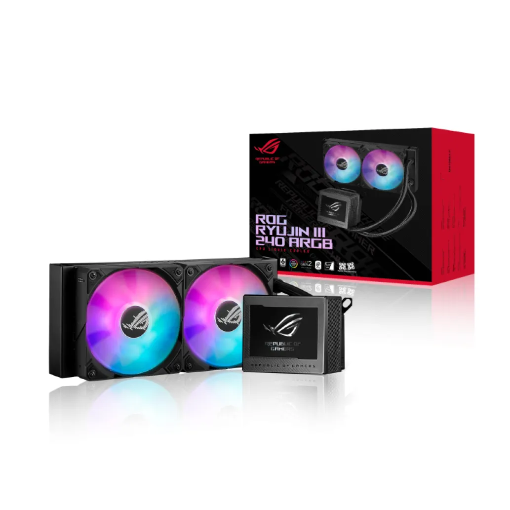Vodno hlajenje Asus ROG RYUJIN III - 240mm ARGB črna (90RC00K1-M0UAY0) Vodno hlajenje Asus ROG RYUJIN III - 240mm ARGB črna (90RC00K1-M0UAY0)
