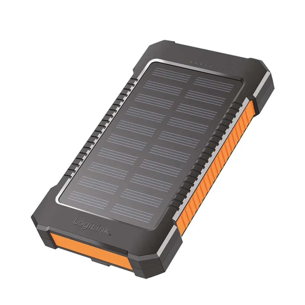 Prenosna baterija Logilink 6000mAh 10W 2xUSB-A 1xUSB-C solarna črno-oranžna (PA0321) Prenosna baterija Logilink 6000mAh 10W 2xUSB-A 1xUSB-C solarna črno-oranžna (PA0321)