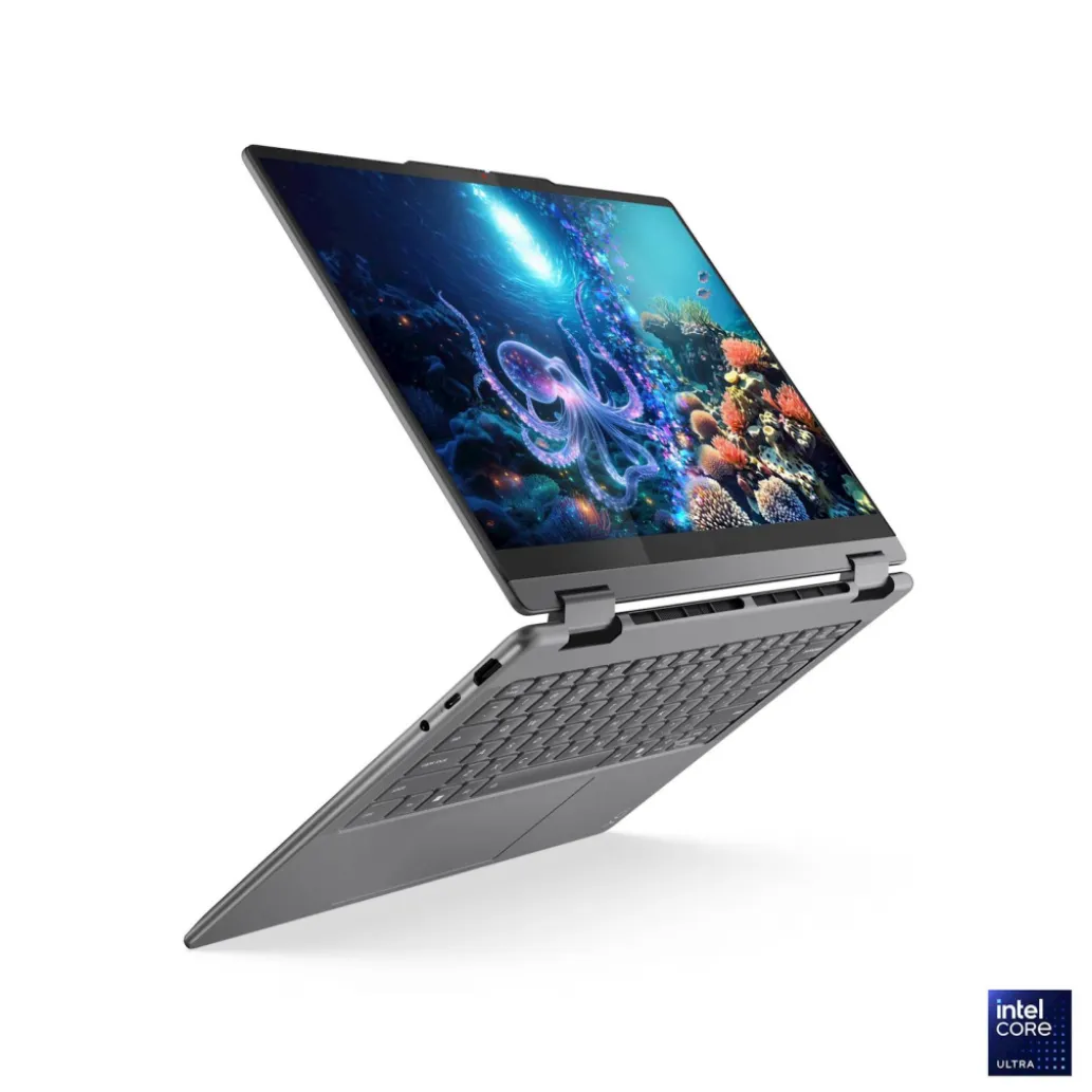 Prenosnik Lenovo 35,5 cm (14,0") Yoga 7 2-in-1 1920x1200 OLED na dotik 400nit Ultra 5-226V/16GB/512GB/BL/AI Chip: 40 TOPs/ALU/Intel Arc 130V/Win11Home (83JQ00EFSC) Prenosnik Lenovo 35,5 cm (14,0") Yoga 7 2-in-1 1920x1200 OLED na dotik 400nit Ultra 5-226V/16GB/512GB/BL/AI Chip: 40 TOPs/ALU/Intel Arc 130V/Win11Home (83JQ00EFSC)