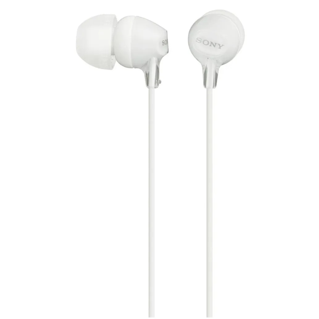 Slušalke Sony 3.5 z ušesnimi cepki MDREX15LPW - bele Slušalke Sony 3.5 z ušesnimi cepki MDREX15LPW - bele