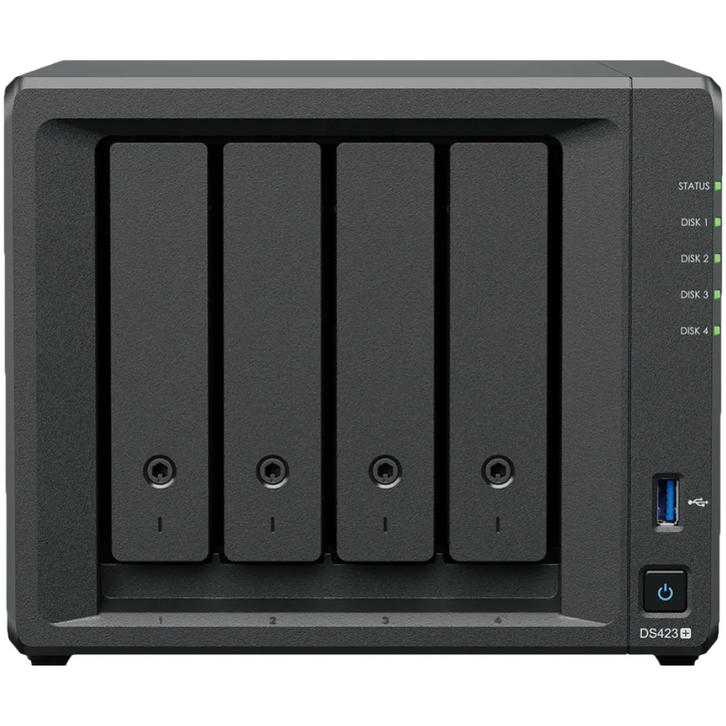 NAS ohišje Synology DS-423+ (2GB, Celeron J4125) All-In-One server 4x 3.5" SATA 2x M.2 NVMe SSD 4-Bay NAS ohišje Synology DS-423+ (2GB, Celeron J4125) All-In-One server 4x 3.5" SATA 2x M.2 NVMe SSD 4-Bay