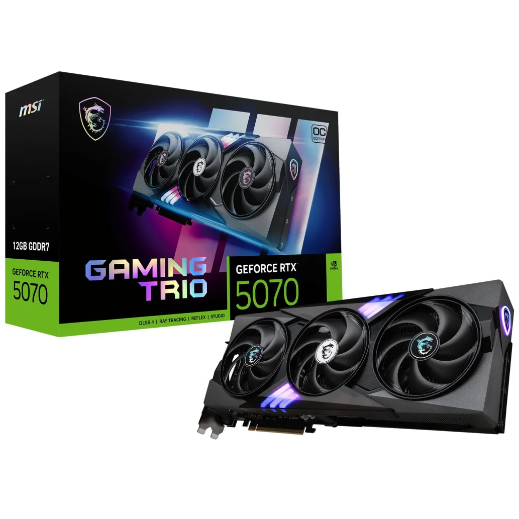 Grafična kartica nVidia RTX5070 MSI Gaming Trio OC - 12GB GDDR7 (V532-019R) Grafična kartica nVidia RTX5070 MSI Gaming Trio OC - 12GB GDDR7 (V532-019R)