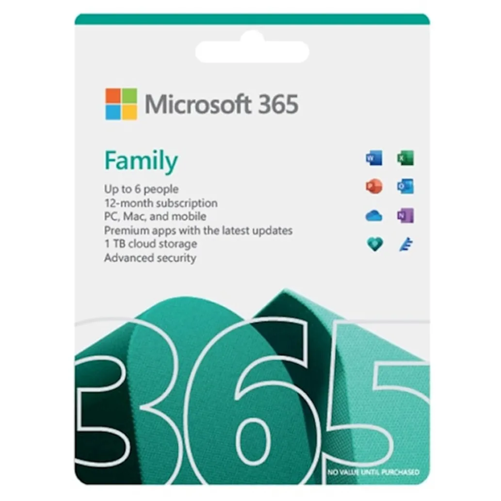 Microsoft 365 Family FPP SLO 32/64bit - 1 letna naročnina do 6 uporabnikov (lahko tudi Mac in tablico) Microsoft 365 Family FPP SLO 32/64bit - 1 letna naročnina do 6 uporabnikov (lahko tudi Mac in tablico)