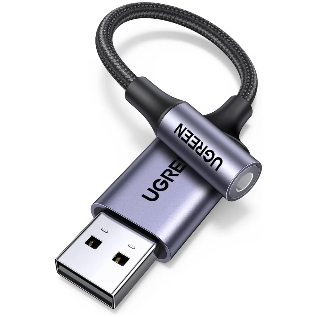 Adapter avdio USB-C (m) => 3,5mm (ž) stereo Ugreen CM477 (30757) Adapter avdio USB-C (m) => 3,5mm (ž) stereo Ugreen CM477 (30757)
