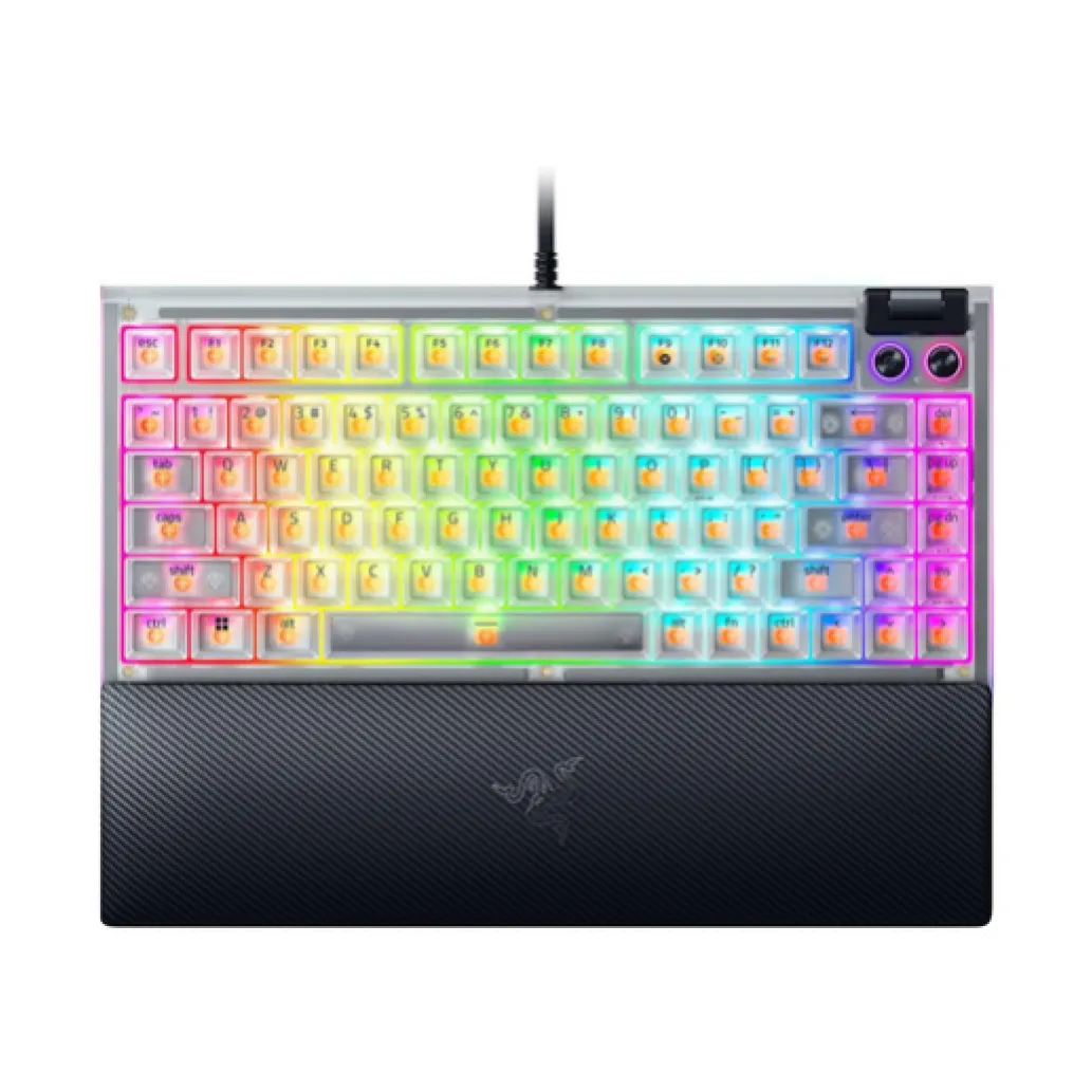 Mehanska Tipkovnica USB Razer BlackWidow V4 75% Phantom White US | bela RGB (RZ03-05003500-R3M1) Mehanska Tipkovnica USB Razer BlackWidow V4 75% Phantom White US | bela RGB (RZ03-05003500-R3M1)