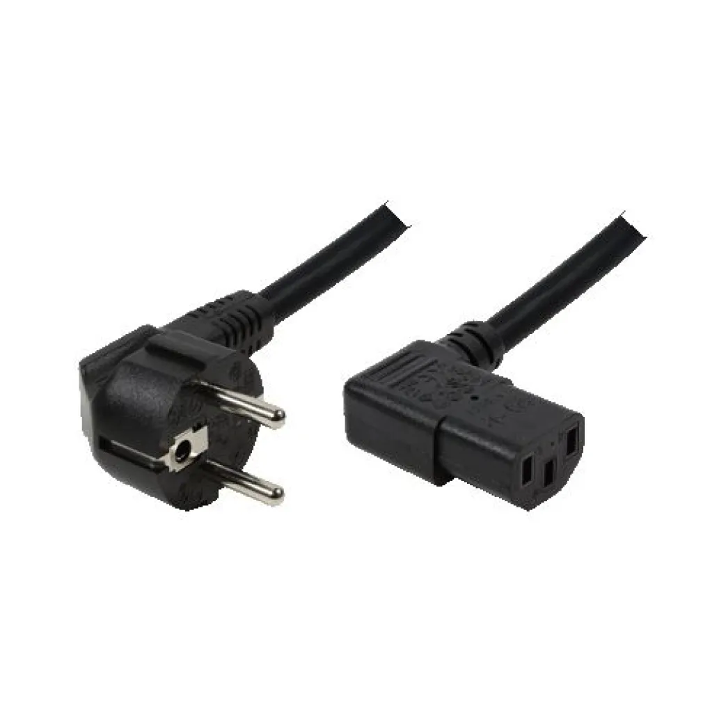 KABEL NAPAJALNI 220V 2,00m Schuko - C13 kotni 90° črn LogiLink (CP103) KABEL NAPAJALNI 220V 2,00m Schuko - C13 kotni 90° črn LogiLink (CP103)