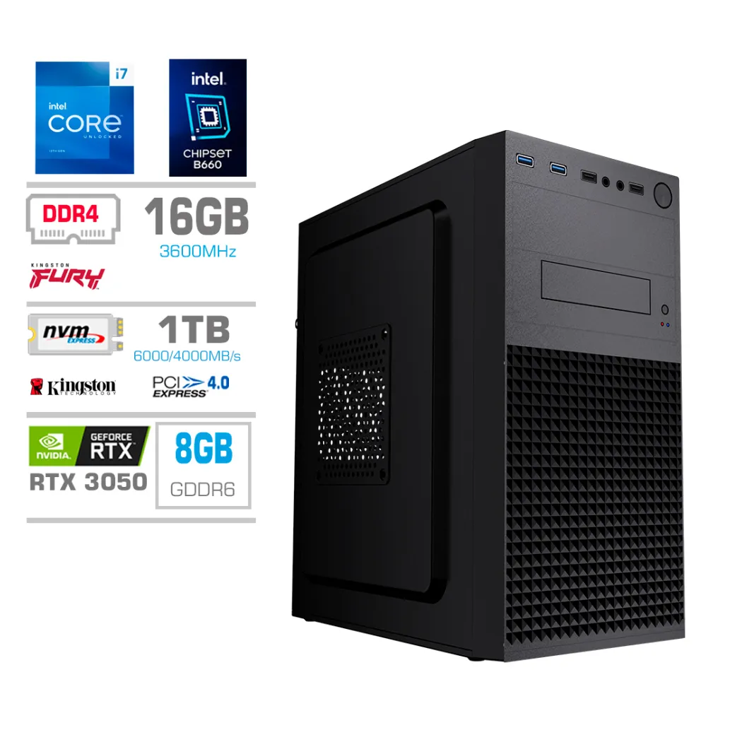 Računalnik MEGA MT S4 i7-13700F/RTX3050-8GB/16GB/1TB-4.0/450W/Brez OS Računalnik MEGA MT S4 i7-13700F/RTX3050-8GB/16GB/1TB-4.0/450W/Brez OS