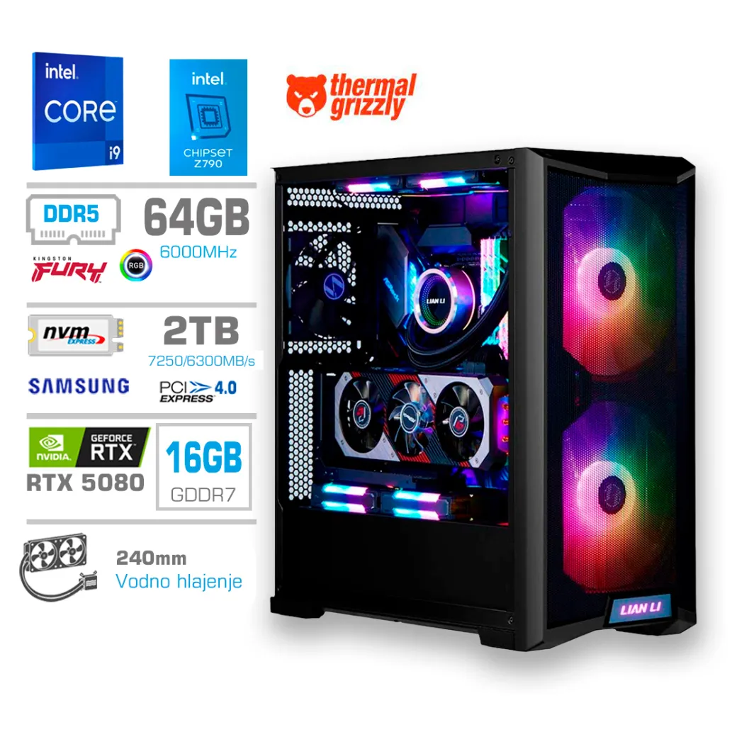 Računalnik MEGA TWR S10 i9-14900KF/RTX5080/64GB-DDR5/2TB/1000W/Brez OS/črna RGB Računalnik MEGA TWR S10 i9-14900KF/RTX5080/64GB-DDR5/2TB/1000W/Brez OS/črna RGB