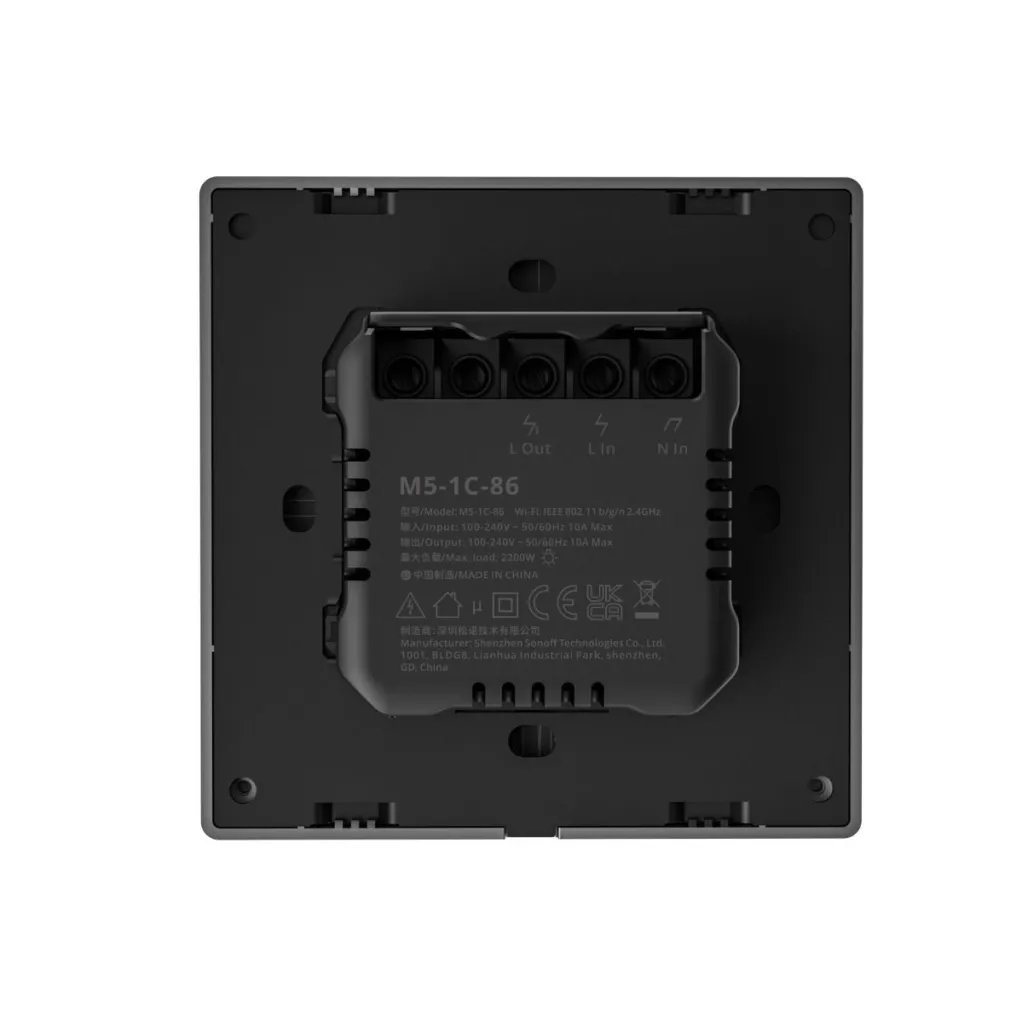 Pametna hiša - WiFi stensko stikalo Sonoff Wi-Fi M5-1C-86 (enojno) Pametna hiša - WiFi stensko stikalo Sonoff Wi-Fi M5-1C-86 (enojno)