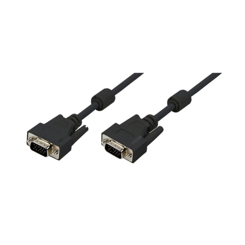 KABEL VGA D-SUB15 M-M 1,8m LogiLink 2x feritno jedro, dvojno zaščiten (CV0001) EOL KABEL VGA D-SUB15 M-M 1,8m LogiLink 2x feritno jedro, dvojno zaščiten (CV0001) EOL