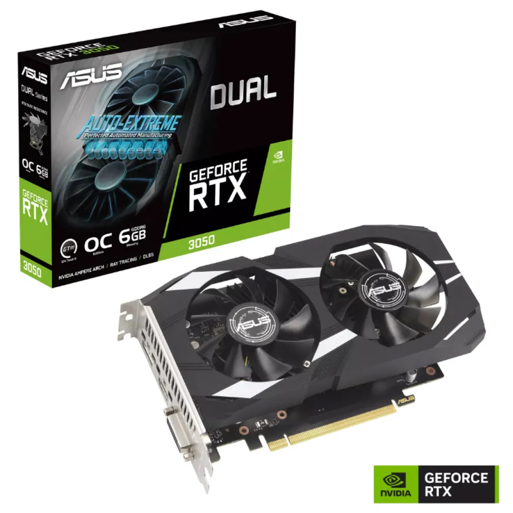 Grafična kartica nVidia RTX3050 Asus OC Edition Dual - 6GB GDDR6 (90YV0K60-M0NA00) Grafična kartica nVidia RTX3050 Asus OC Edition Dual - 6GB GDDR6 (90YV0K60-M0NA00)