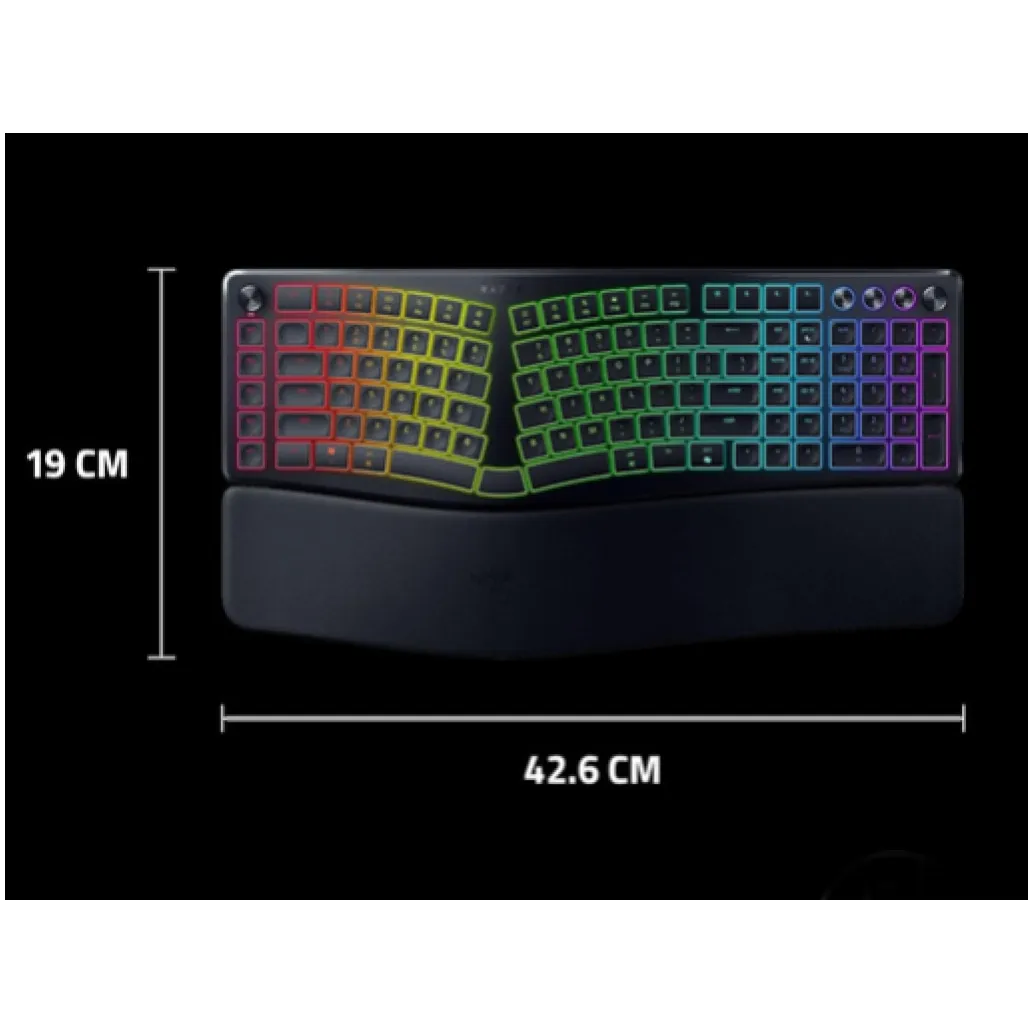 Tipkovnica brezžična Bluetooth USB-C Razer Pro Type Ergo US | SLO gravura črna RGB (RZ03-05440100-R3M1) Tipkovnica brezžična Bluetooth USB-C Razer Pro Type Ergo US | SLO gravura črna RGB (RZ03-05440100-R3M1)