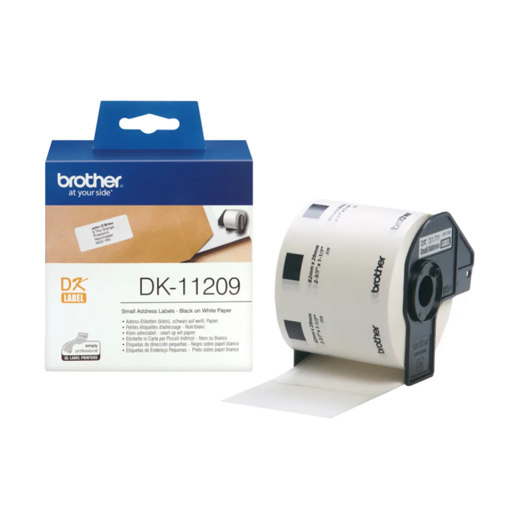Nalepke za tiskalnik Brother DK11209 Small Address Label 29mm x 62mm x 800 Nalepke za tiskalnik Brother DK11209 Small Address Label 29mm x 62mm x 800