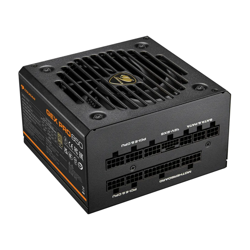 Cougar gex 850 pro | 850w | 80plus gold | atx | modularni | 120mm | črna | cgr gexp-850 | napajalnik 1 Napajalnik - 850w cougar gex 850 pro 80plus gold 91% atx 3. 1 (gen5) modular 120mm črna (cgr gexp-850) komponentko