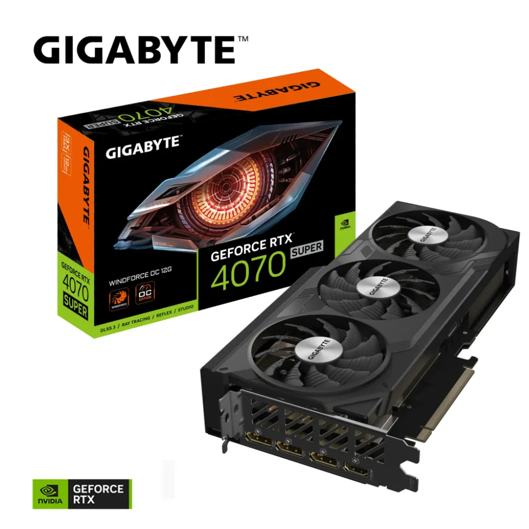 Grafična kartica nVidia RTX4070 Super GigaByte Windforce OC - 12GB GDDR6X (GV-N407SWF3OC-12GD) Grafična kartica nVidia RTX4070 Super GigaByte Windforce OC - 12GB GDDR6X (GV-N407SWF3OC-12GD)