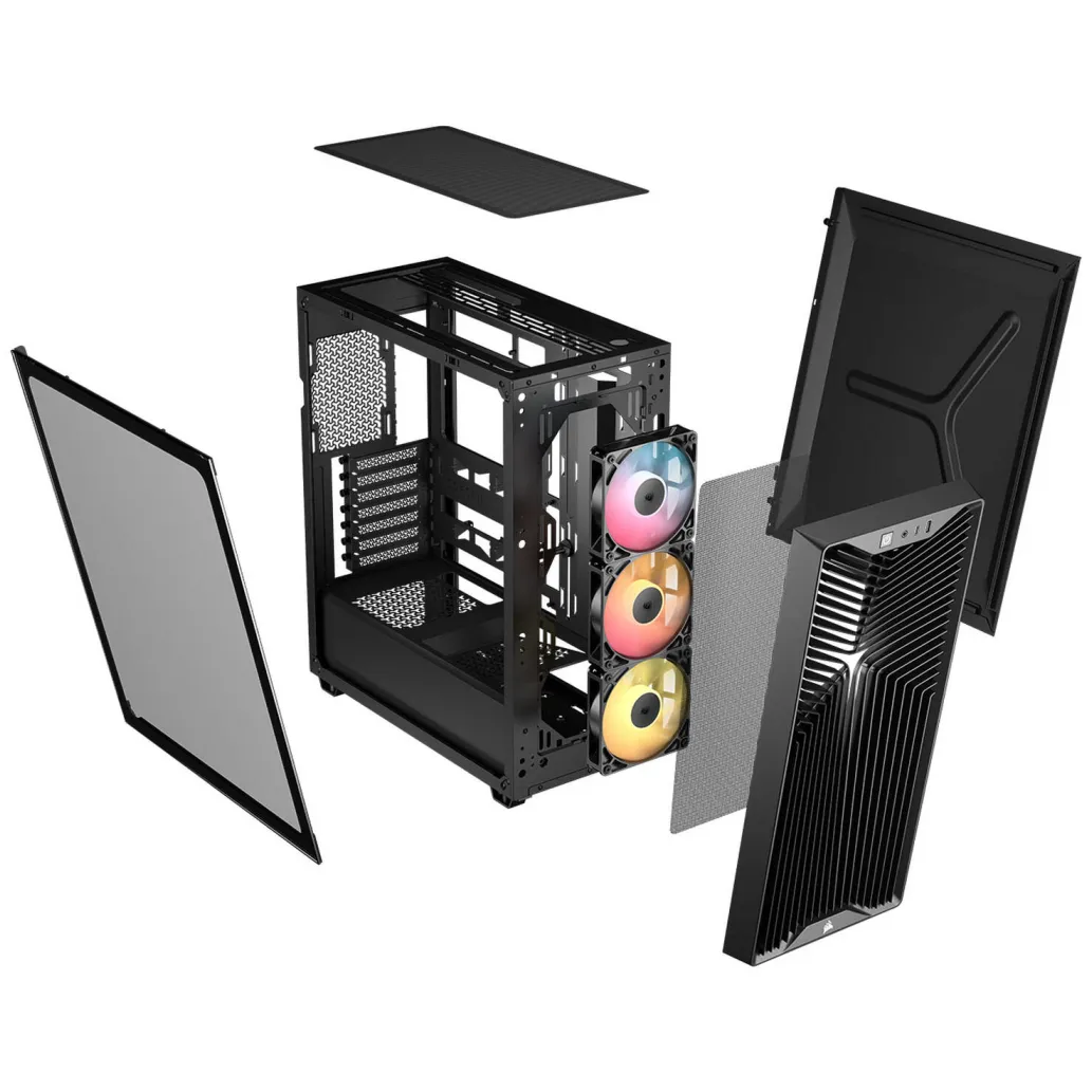 Ohišje Corsair 3200D RS MidiATX - črna ARGB Ohišje Corsair 3200D RS MidiATX - črna ARGB