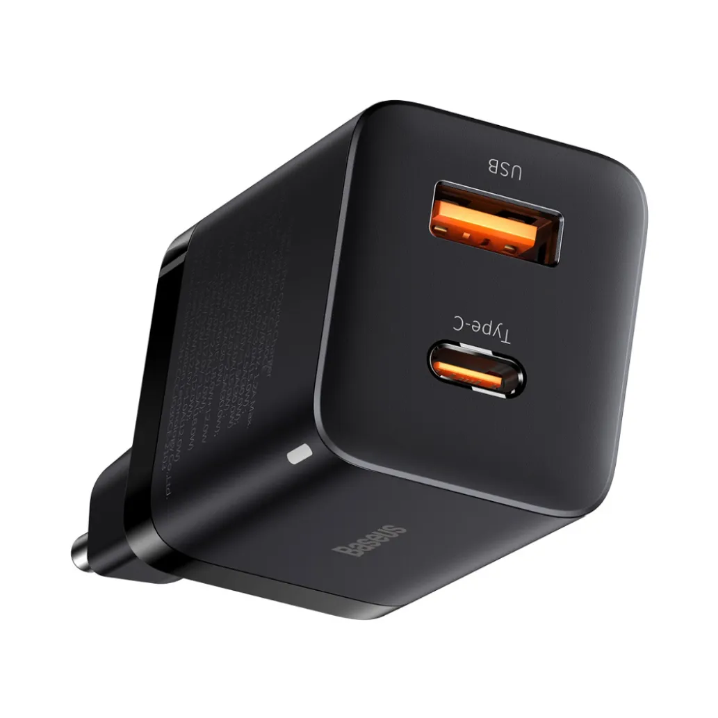 Hišni polnilec 100-240V => 1x USB-A (ž) 1x USB-C 30W za mobilni telefon ali tablični računalnik Baseus Super Si Pro PD3 + QC3 - črn (CCSUPP-E01) Hišni polnilec 100-240V => 1x USB-A (ž) 1x USB-C 30W za mobilni telefon ali tablični računalnik Baseus Super Si Pro PD3 + QC3 - črn (CCSUPP-E01)