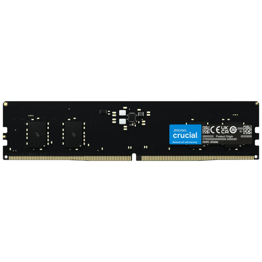 DDR5 32GB 5600MHz CL46 Single (1x32GB) Crucial UDIMM XMP3.0 1,1V PC črna (CT32G56C46U5T) DDR5 32GB 5600MHz CL46 Single (1x32GB) Crucial UDIMM XMP3.0 1,1V PC črna (CT32G56C46U5T)