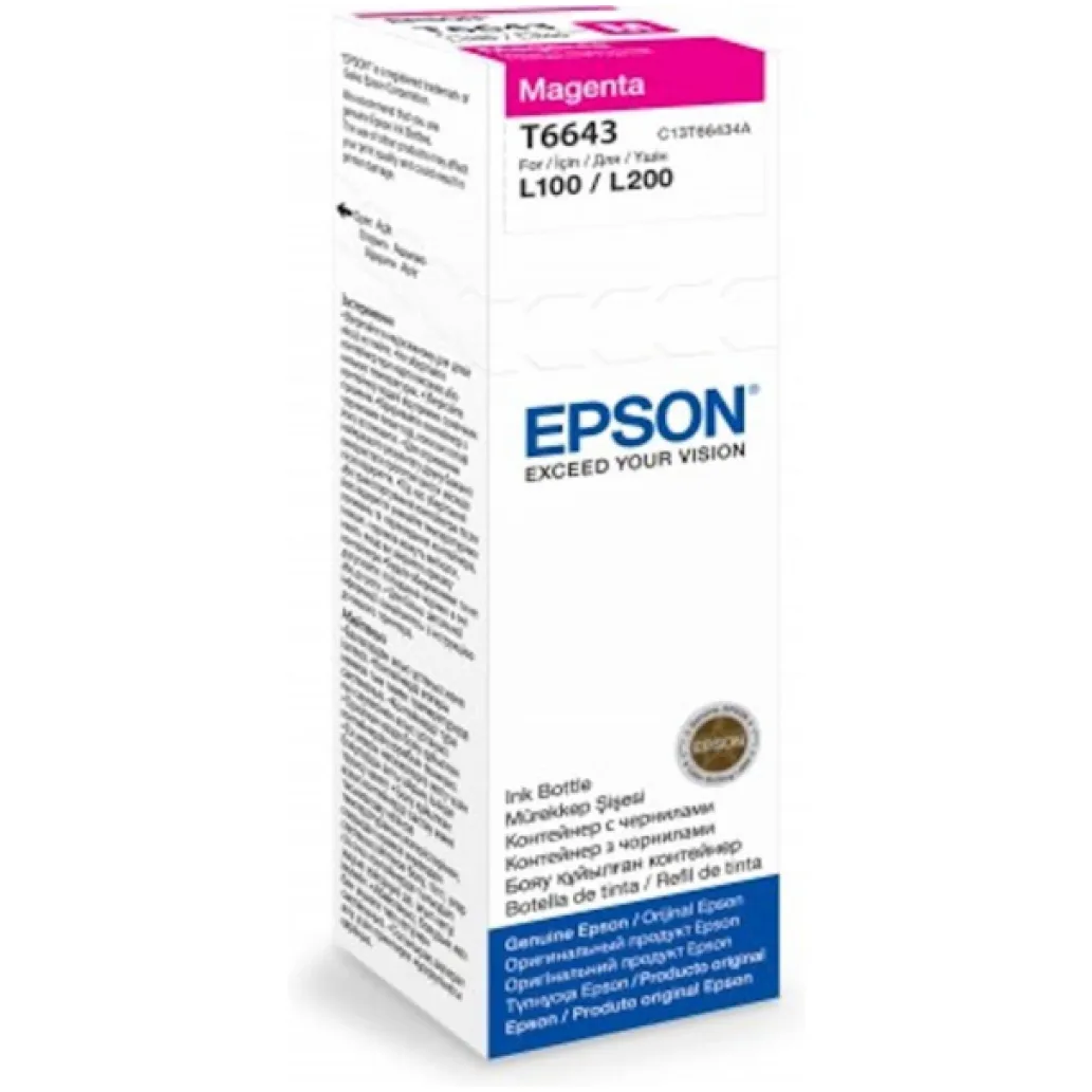 ČRNILO EPSON T 664 34 MAGENTA STEKLENIČKA 70 ML L100,L200,L210,L300... (C13T66434A) ČRNILO EPSON T 664 34 MAGENTA STEKLENIČKA 70 ML L100,L200,L210,L300... (C13T66434A)