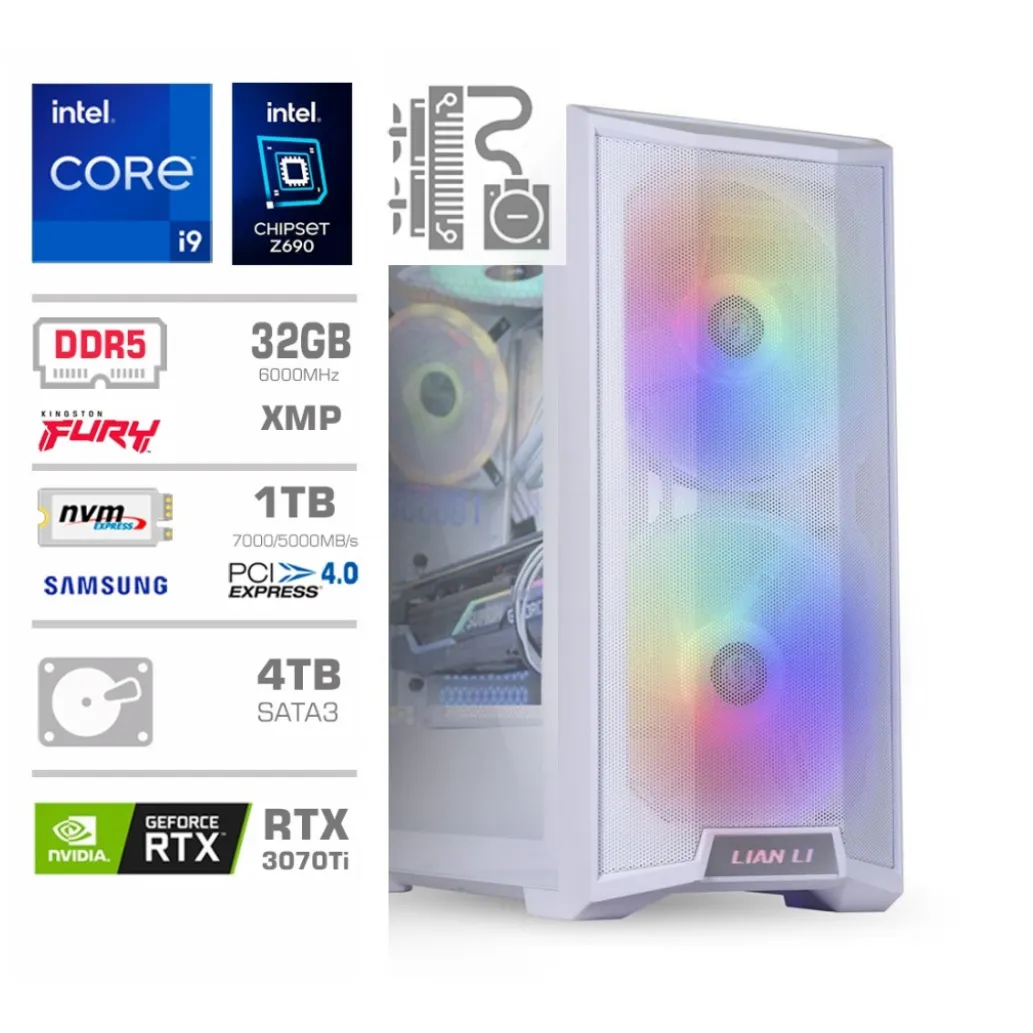Računalnik MEGA TWR S10 i9-12900KF/Z690/DDR5-32GB/1TB-4.0/4TB/RTX3070Ti-HDMI 3xDP /1000W-92%/Brez OS Računalnik MEGA TWR S10 i9-12900KF/Z690/DDR5-32GB/1TB-4.0/4TB/RTX3070Ti-HDMI 3xDP /1000W-92%/Brez OS