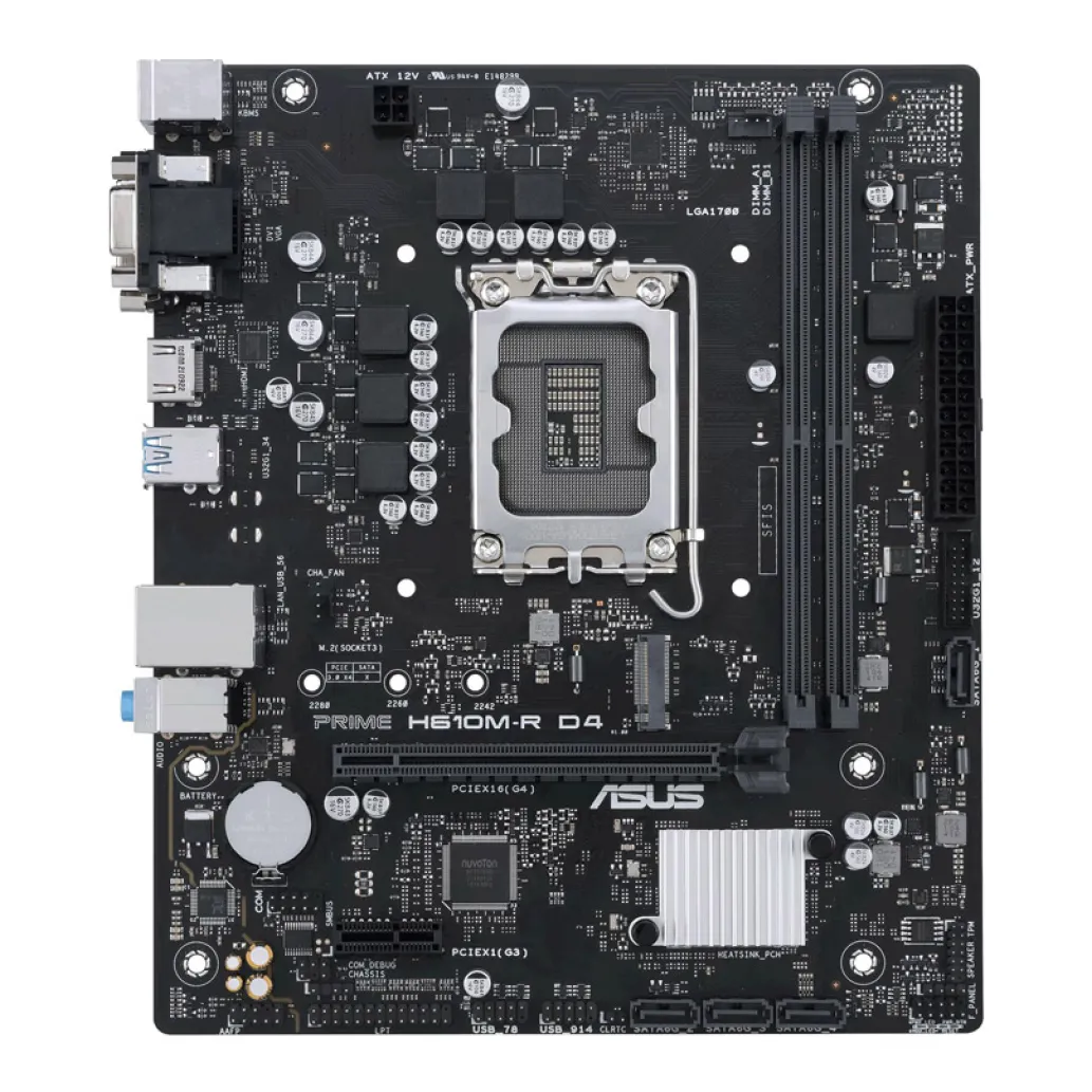 ASUS Prime H610M-R D4 LGA1700 DDR4 mATX osnovna plošča ASUS Prime H610M-R D4 LGA1700 DDR4 mATX osnovna plošča