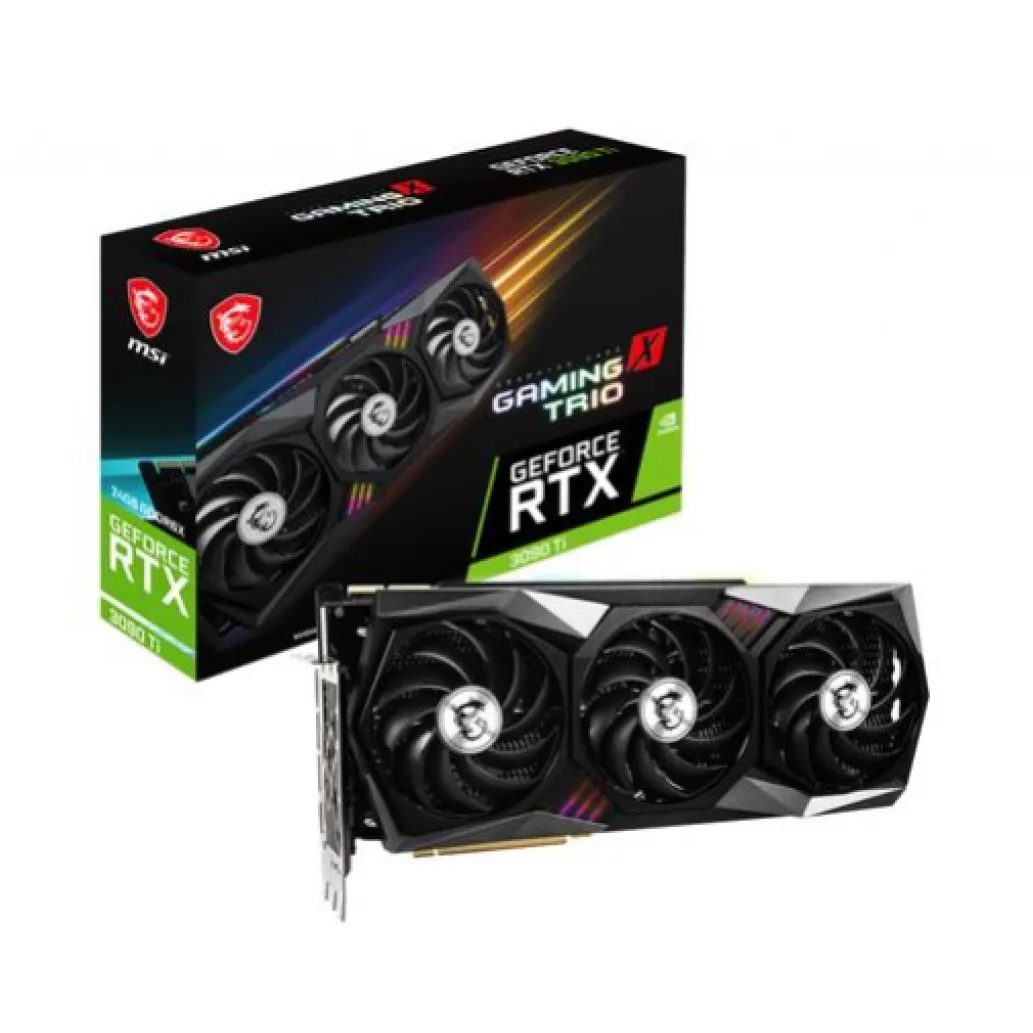Nvidia rtx3090ti 24gb gddr6x msi gaming x trio 1xhdmi 2. 1 3xdisplayport 1. 4a komponentko