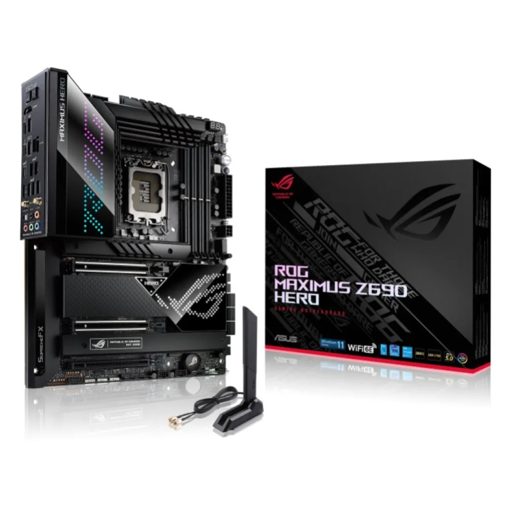 Osnovna plošča 1700 ASUS ROG MAXIMUS Z690 HERO 4xDDR5 5xM.2 6xSATA Osnovna plošča 1700 ASUS ROG MAXIMUS Z690 HERO 4xDDR5 5xM.2 6xSATA