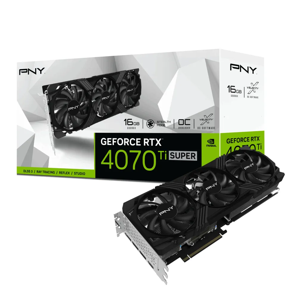 Grafična kartica nVidia RTX4070Ti Super PNY VERTO Overclocked Triple - 16GB GDDR6X (VCG4070TS16TFXPB1-O) Grafična kartica nVidia RTX4070Ti Super PNY VERTO Overclocked Triple - 16GB GDDR6X (VCG4070TS16TFXPB1-O)