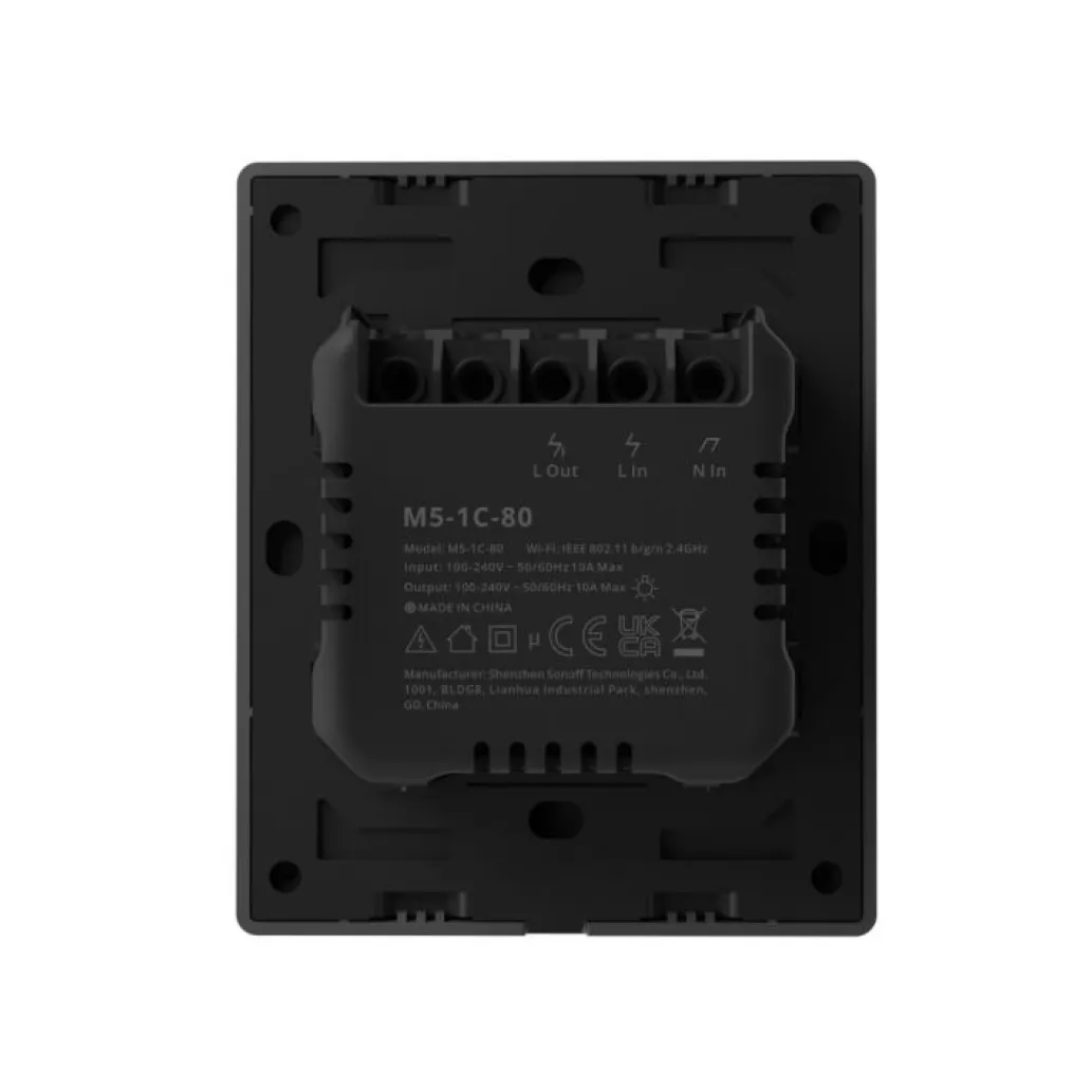 Pametna hiša - WiFi stensko stikalo Sonoff Wi-Fi M5-1C-80 (enojno) Pametna hiša - WiFi stensko stikalo Sonoff Wi-Fi M5-1C-80 (enojno)