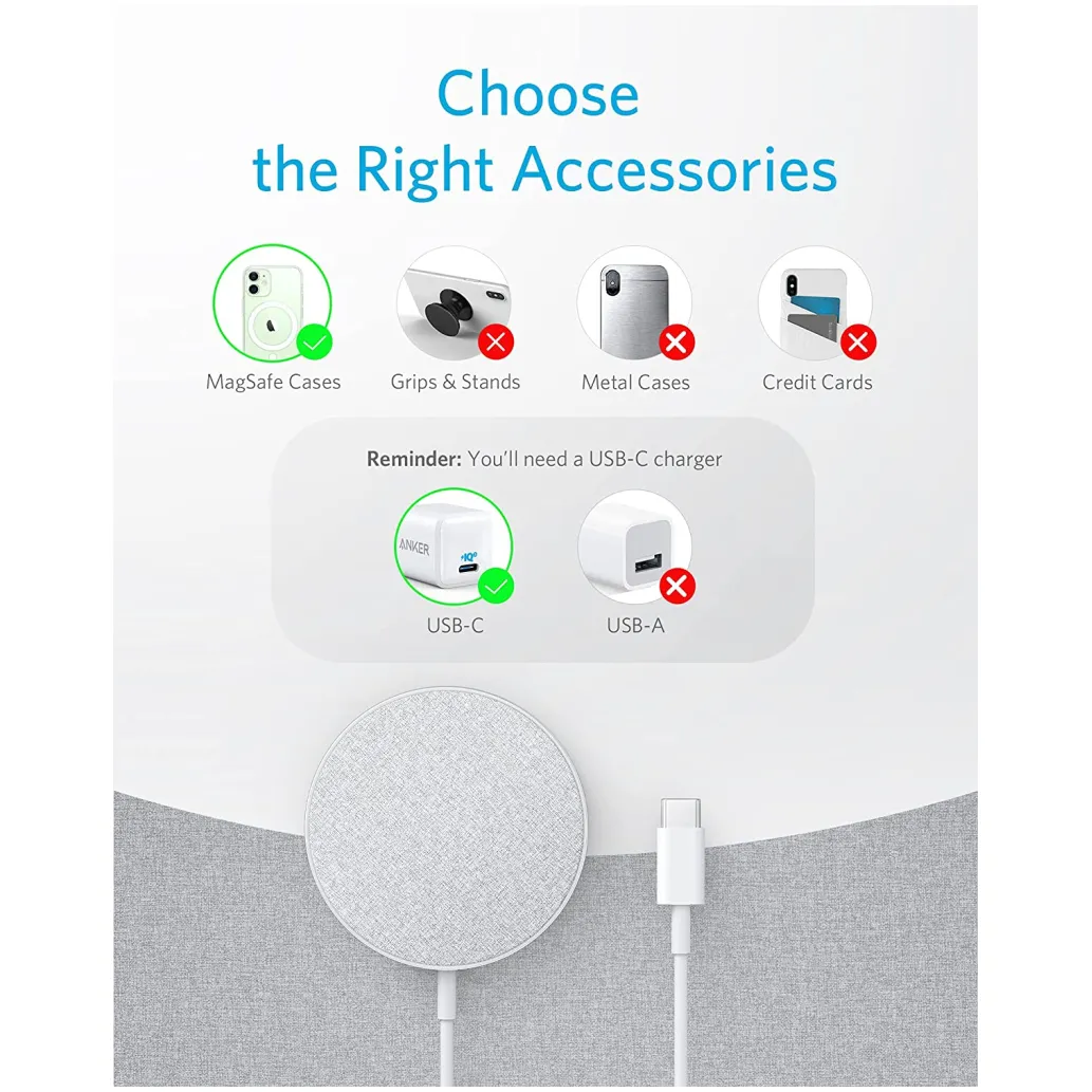 Anker MagGo PowerWave Select + SIV magnetni brezžični polnilec Anker MagGo PowerWave Select + SIV magnetni brezžični polnilec