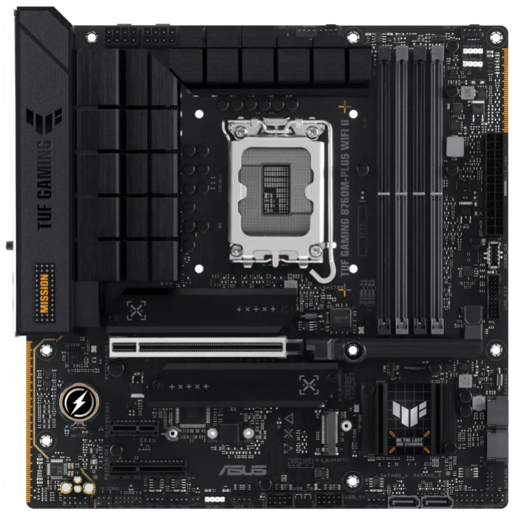 Osnovna plošča 1700 Asus TUF Gaming B760M-Plus WIFI II microATX 1xHDMI 2.1 1xDisplayPort 1.4 Osnovna plošča 1700 Asus TUF Gaming B760M-Plus WIFI II microATX 1xHDMI 2.1 1xDisplayPort 1.4