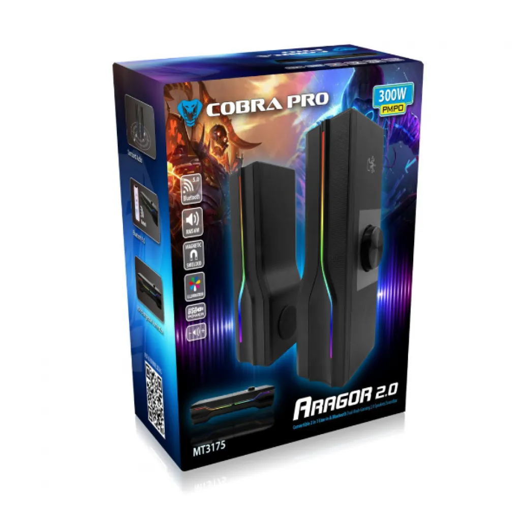 Zvočniki bluetooth Media-Tech Cobra PRO ARAGOR 8W 2.0 (črna) Zvočniki bluetooth Media-Tech Cobra PRO ARAGOR 8W 2.0 (črna)