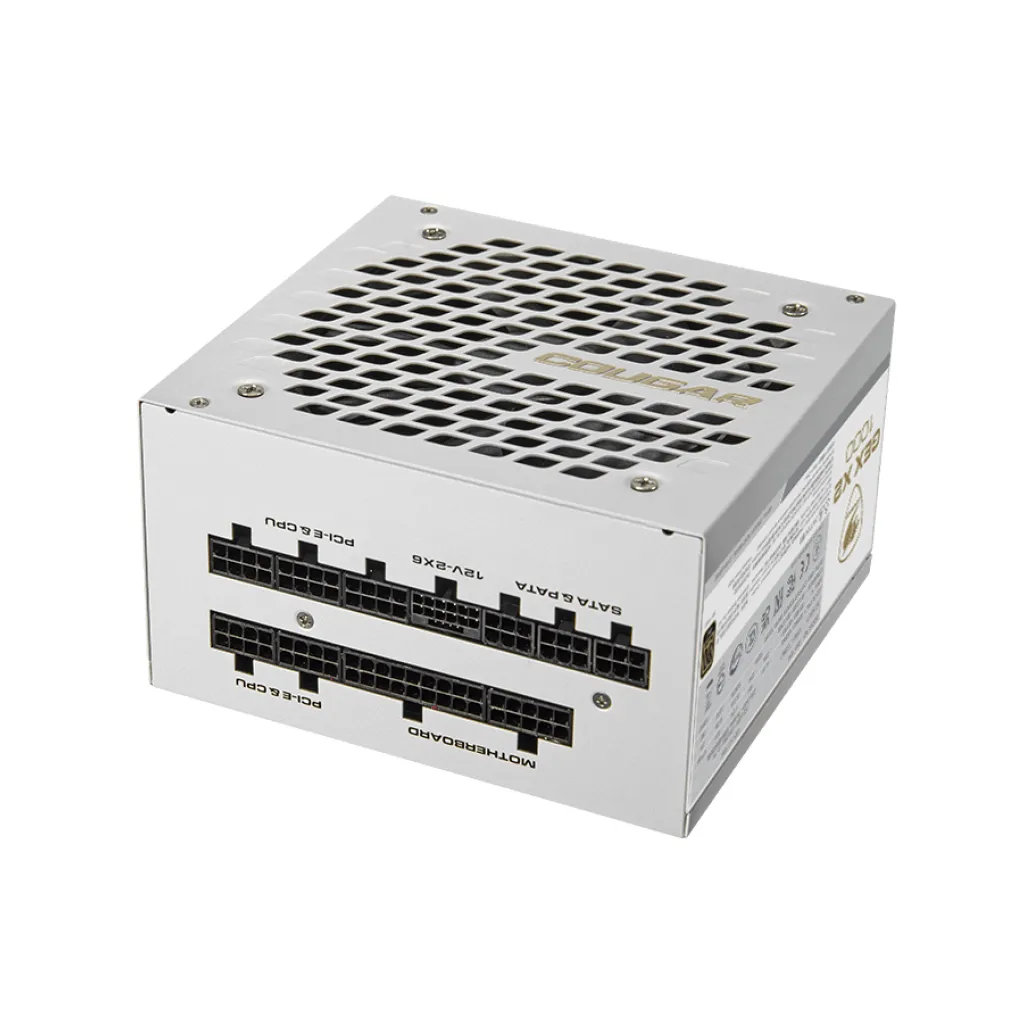 Napajalnik - 1000W Cougar GEX X2 Snow 1000 80Plus Gold 91% ATX 3.1 (Gen5) Modular bela (CGR GEX X2 SNOW 1000) Napajalnik - 1000W Cougar GEX X2 Snow 1000 80Plus Gold 91% ATX 3.1 (Gen5) Modular bela (CGR GEX X2 SNOW 1000)