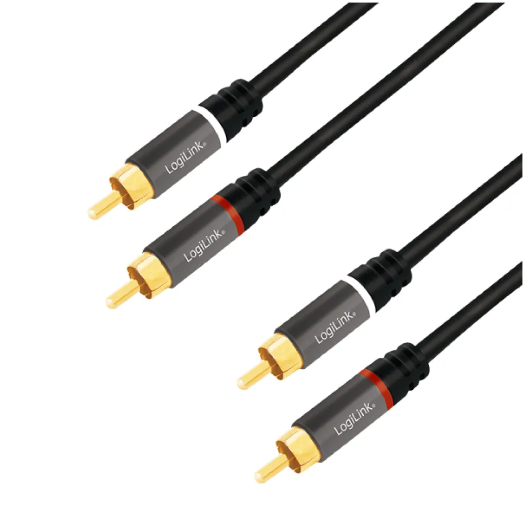 Kabel Audio 2x Cinch => 2x Cinch 10,0m črn LogiLink (CA1209) Kabel Audio 2x Cinch => 2x Cinch 10,0m črn LogiLink (CA1209)