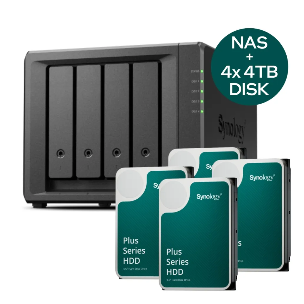 NAS ohišje Synology DS923+ z 4x 4TB diski HAT3300-4T NAS ohišje Synology DS923+ z 4x 4TB diski HAT3300-4T