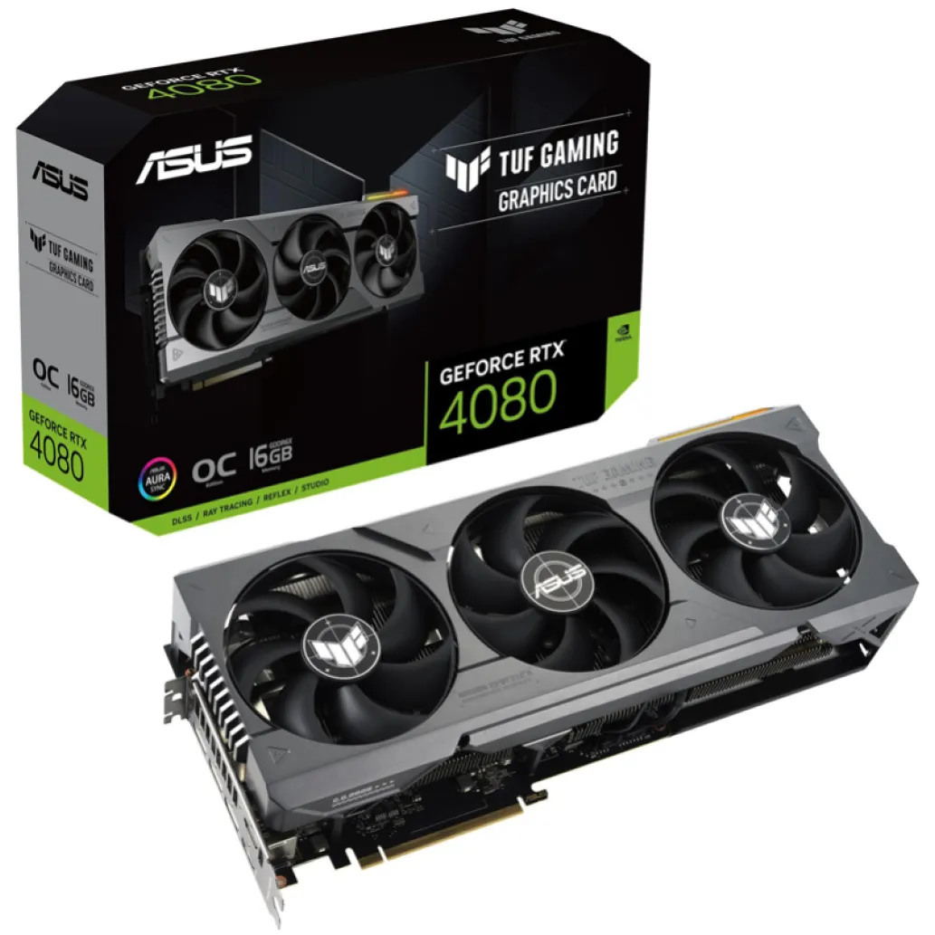 Grafična kartica nVidia RTX4080 Asus TUF Gaming OC - 16GB GDDR6X (90YV0IB0-M0NA00) Grafična kartica nVidia RTX4080 Asus TUF Gaming OC - 16GB GDDR6X (90YV0IB0-M0NA00)