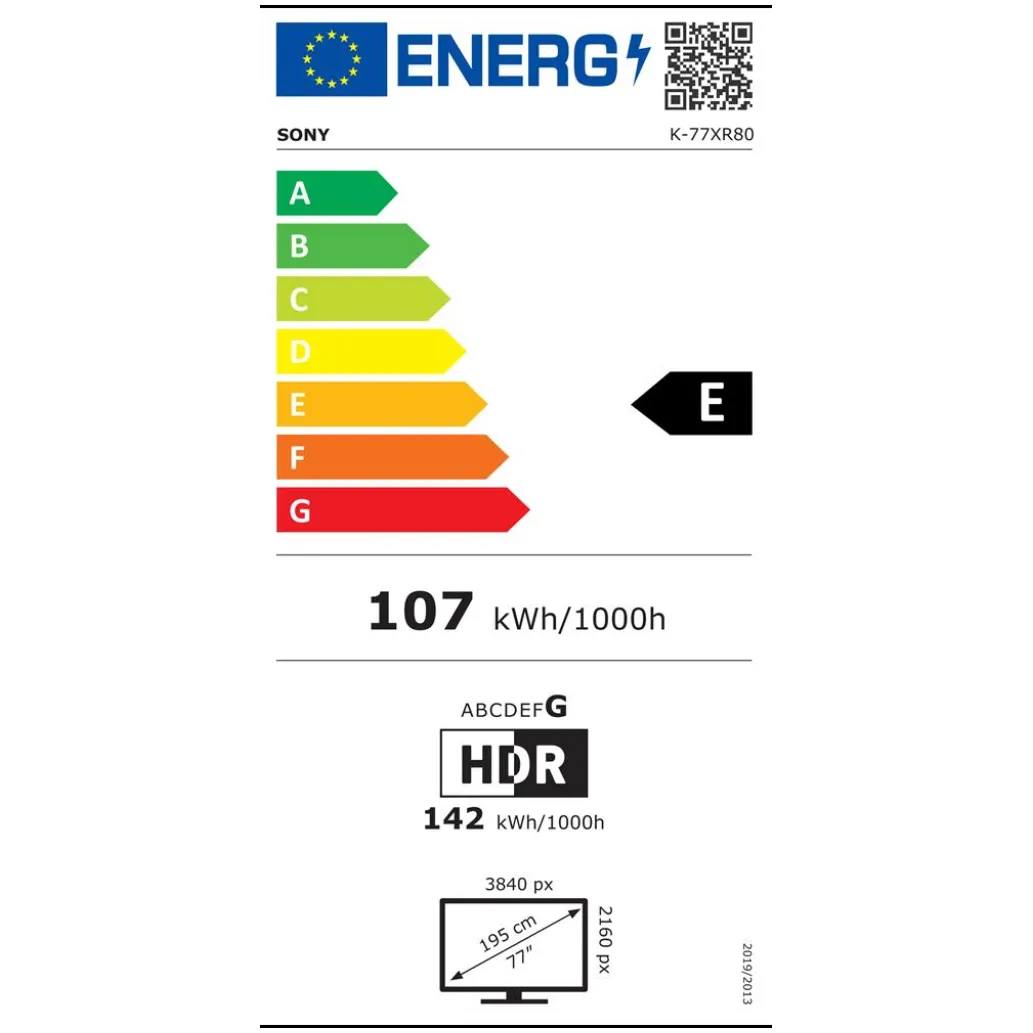 TV sprejemnik Sony 77" 195,6 cm K77XR80PAEP 3840x2160 OLED 4xHDMI BT WiFi TV sprejemnik Sony 77" 195,6 cm K77XR80PAEP 3840x2160 OLED 4xHDMI BT WiFi