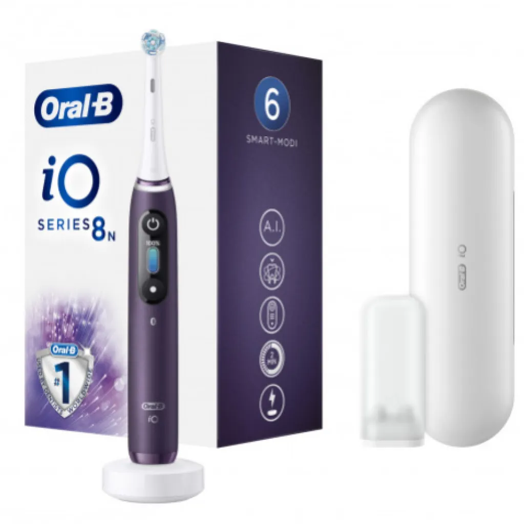 Zobna ščetka Braun Oral-B iO Series 8N električna polnilna s senzitive glavo črna (4210201302445) Zobna ščetka Braun Oral-B iO Series 8N električna polnilna s senzitive glavo črna (4210201302445)