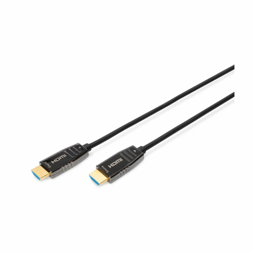 Kabel HDMI(m)=>HDMI(m) v2.1 10,00m UHD 8K/60Hz AOC hibridni optični črn Digitus (AK-330126-100-S) Kabel HDMI(m)=>HDMI(m) v2.1 10,00m UHD 8K/60Hz AOC hibridni optični črn Digitus (AK-330126-100-S)